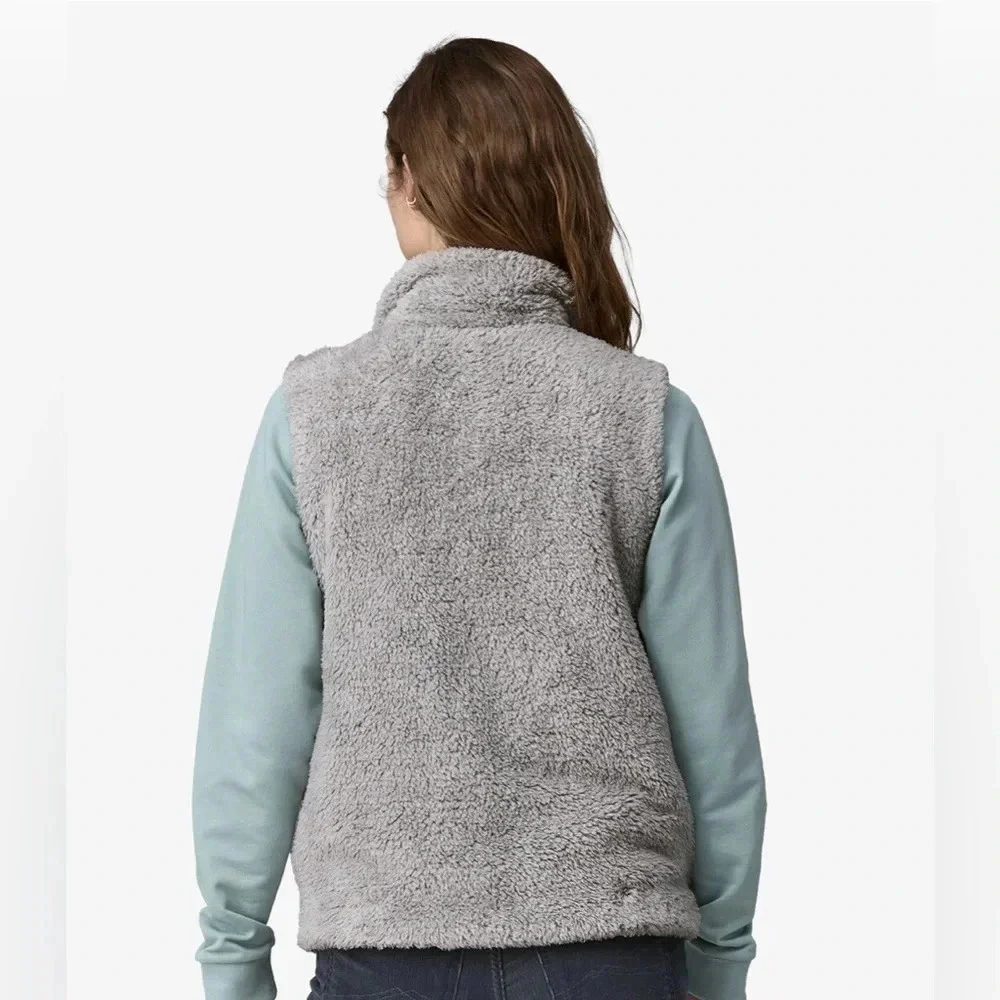 Patagonia Fleece Vest Women’s Size M Light Gray Los Gatos Soft Cozy Warm